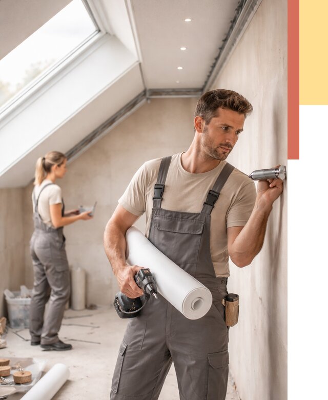 Монтаж натяжного потолка на мансарде в Ишимбае от 3549 руб. | ОТДЕЛОЧНИК-Шмб