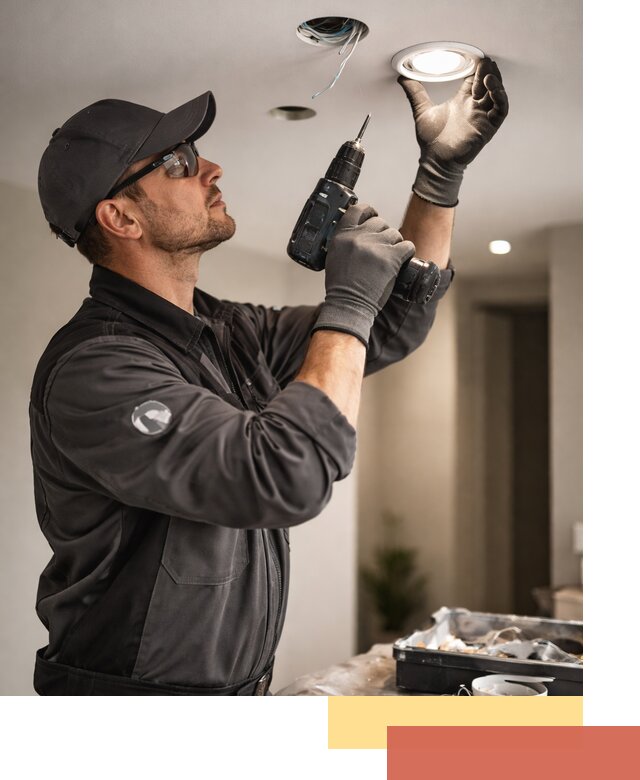 Установка точечных светильников в натяжной потолок в Ишимбае