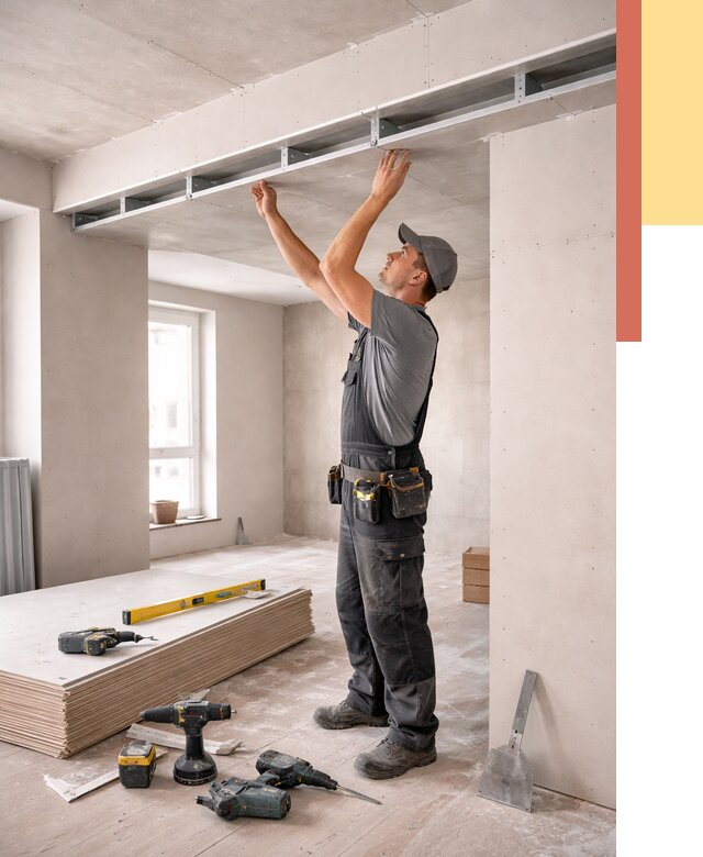 Потолок из гипсокартона с нишей в Ишимбае от 1268 руб. под ключ | ОТДЕЛОЧНИК-Шмб