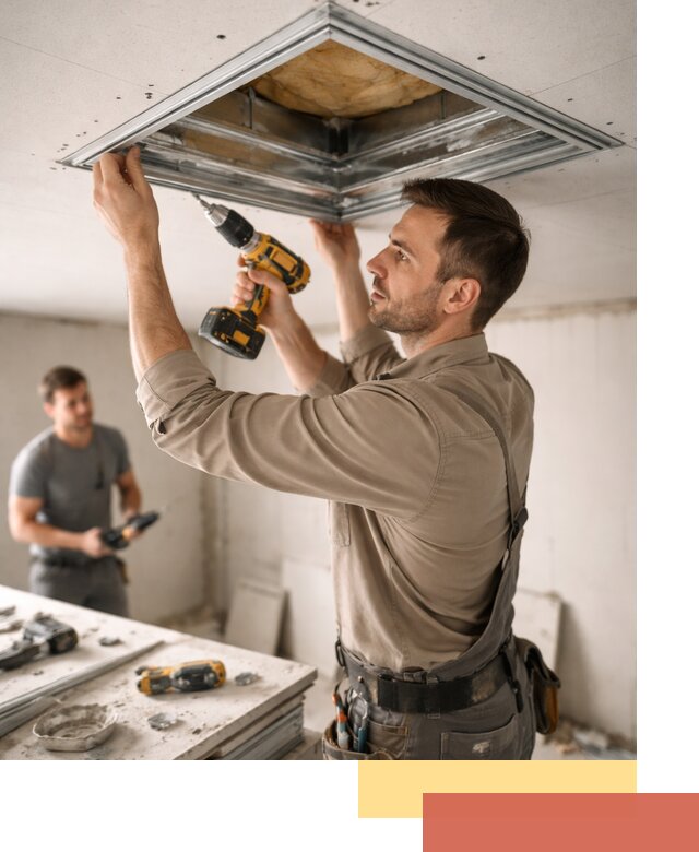 Монтаж люка в потолок из ГКЛ в Ишимбае