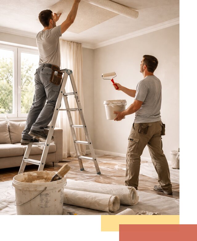 Поклейка обоев на потолок в Ишимбае — качественно и быстро