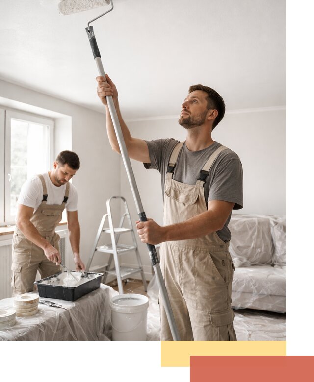 Покраска потолка водоэмульсионной краской в Ишимбае