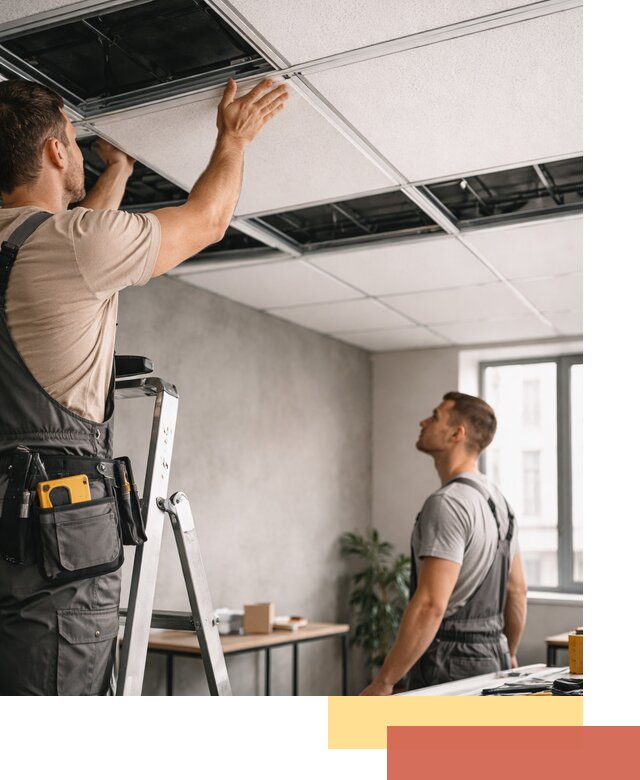 Монтаж потолочной плитки в Ишимбае качественно и в срок