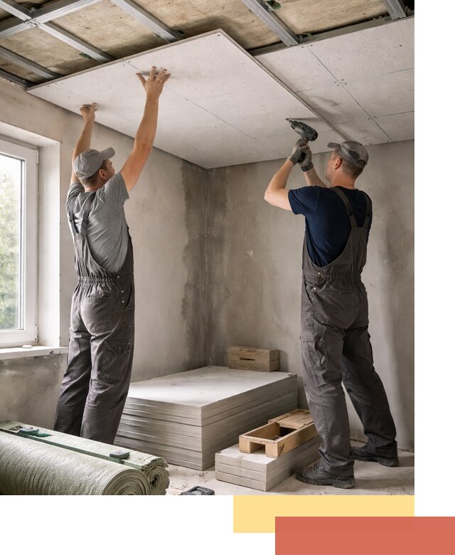 Шумоизоляция потолка панелями ЗИПС в Ишимбае